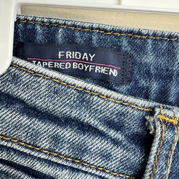 NWT Vigoss Friday Tapered High Rise Boyfriend Jeans Medium Blue Wash Size 26 - Picture 10 of 15